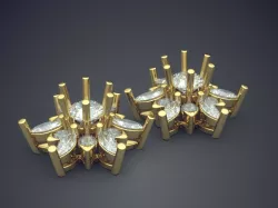 Brooch Made From Diamonds CAD 3860 3D print model