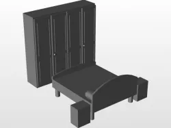 Dioramas elements (Bedrooms furnitures)