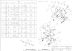 Drafting of Scissor Lift