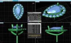 Drop Shaped Pendant With Gem 3D print model