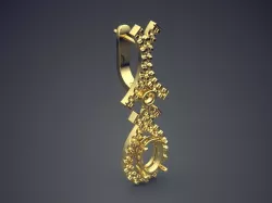 Earrings With Beautiful Ornament CAD 3797 3D print model