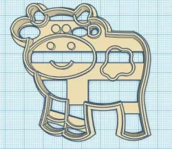 Farm Animals Pig Horse Cow Sheep Chik Cookie Cutter Set 3D print model