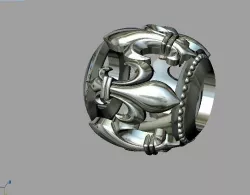 Fleur de lis Pandora bead 3D print model