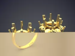 Flower Shaped Hollow Brooch CAD 3050 3D print model