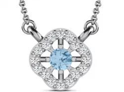 Flower Shaped Pendant With Gem 3D print model