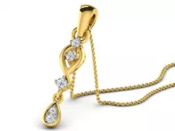 Golden Pendant With Diamonds 42 3D print model