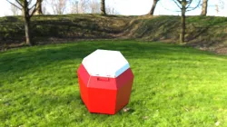 honeycomb box: 3D printable drone-attached container