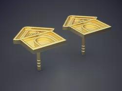House Shaped Earrings CAD 5122 3D print model
