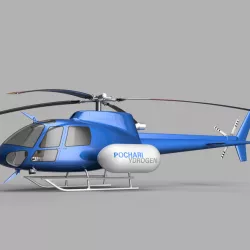 Hydrogen powered turbine helicopter