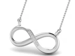 Infinity Loop Pendant With Diamonds 3D print model