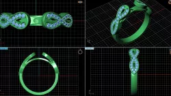 Infinity Loop Shape Ring 3D print model