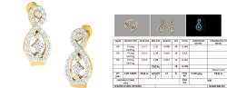 Infinity Loop Shaped Earrings With Diamonds  3D print model