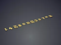 Jewerly Piece Made From Numbers CAD 5238 3D print model