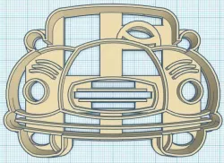 Old Car Cookie Cutter Model 1 3D print model