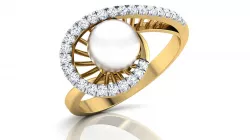 One Pearl Bride Ring 3D print model
