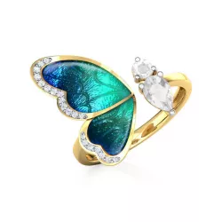 One Wing Butterfly Ring 3D print model