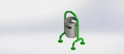 Park Waste Bin Design / Ayaklı çöp kutusu