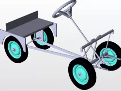 pedal car AMF mustang, mecanismo carro a pedales mustang