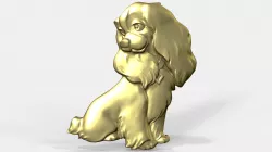 Pendant of Lady dog  3D print model