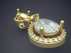 Pendant With Huge Diamond In The Middle CAD 3984 3D print model