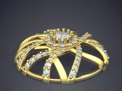 Pendant With Intertwined Lines And Diamonds CAD 5133 3D print model