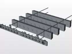 Pro fishing rod holder with containers for holding accessories