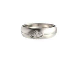 Ring with a heart 3D print model