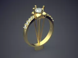 Ring With Lines In The Middle CAD 3774 3D print model