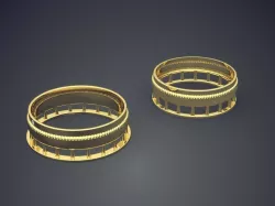 Rings Shaped Like Bottle Top CAD 3630 3D print model