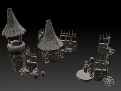 Salvager Ramparts Full Set Printable Terrain 3D print model