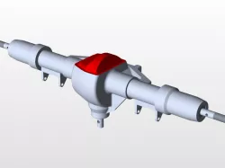 SCX10 1/10 scale rc car rear axle