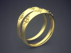 Simple Double Ring CAD 5146 3D print model