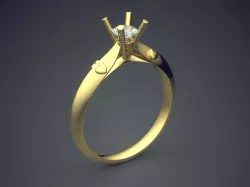 Simple Humble Engagement Ring CAD 3057 3D print model