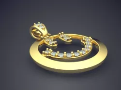 Smile Face Pendant With Diamonds CAD-5926 3D print model