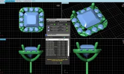 Square Shaped Pendant With Gem 3D print model