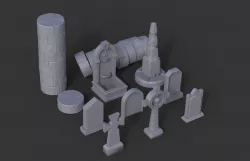 Stone Pack - Props Wargaming 3D print model