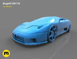 The mid-engine sport car - Bugatti EB110 3D print model