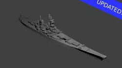 US Iowa Class Battleship 3D print model