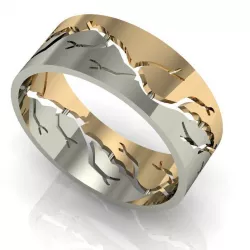 wedding rings branches 3D print model