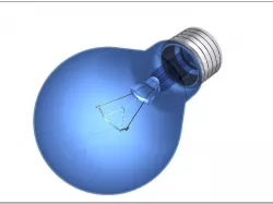 Blue Light Bulb