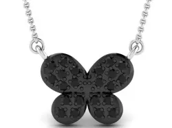 Butterfly Shaped Pendant With Gem 3D print model