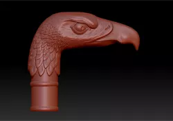 cane with eagle head 3D print model