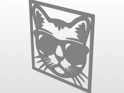 Cat With Glasses Model