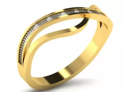 Criss Cross Shape Gold Ring  3D print model