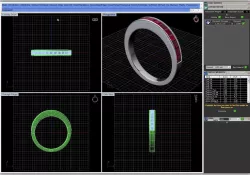Egg Shaped Ring With Ruby 2 3D print model