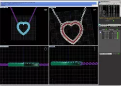 Heart Shaped Pendant With Gem 3D print model