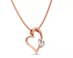 Heart Shaped Rose Gold Pendant 3D print model