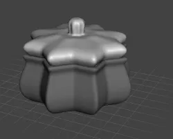 Hexagonal bowl vase box Victorian style 3D print model