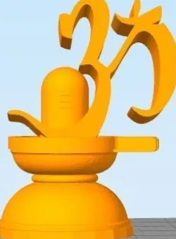 Hindu God Shiva Linga Om 3D print model