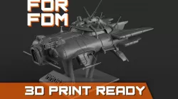 Immortal flying car for FDM printers 3D print model